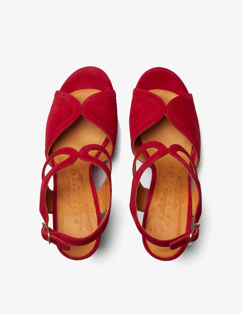 rinascente Chie Mihara Caisa suede heeled sandals