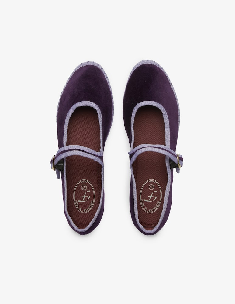 rinascente Flabelus Regina velvet flat shoes