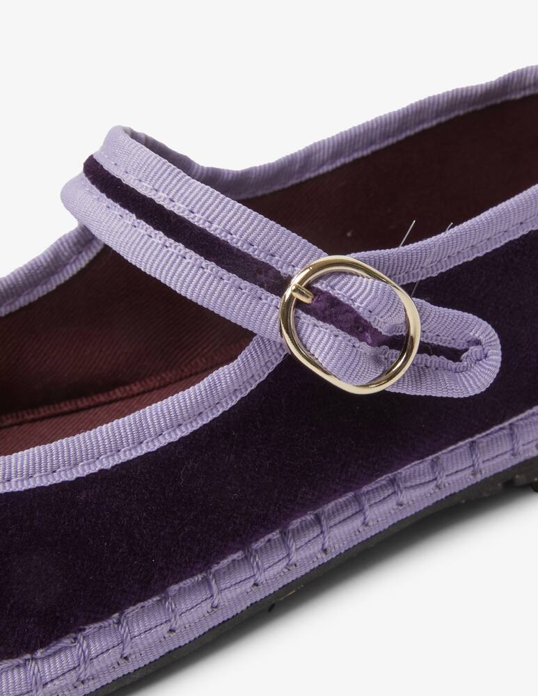 rinascente Flabelus Regina velvet flat shoes