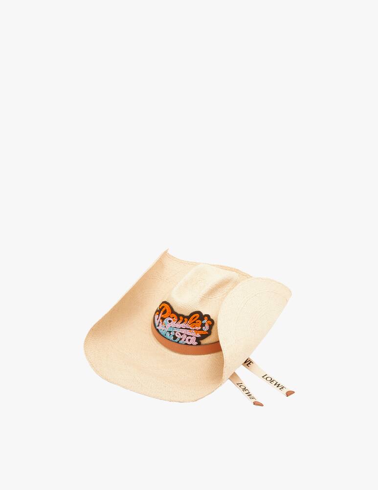 rinascente LOEWE Cowboy hat in toquilla palm and calfskin