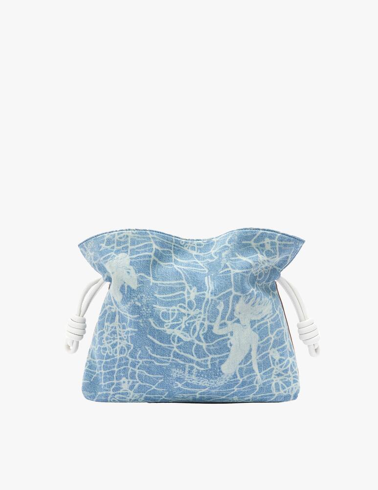 LOEWE Clutch Flamenco in denim - immagine 1 LOEWE Clutch Flamenco in denim - immagine 1