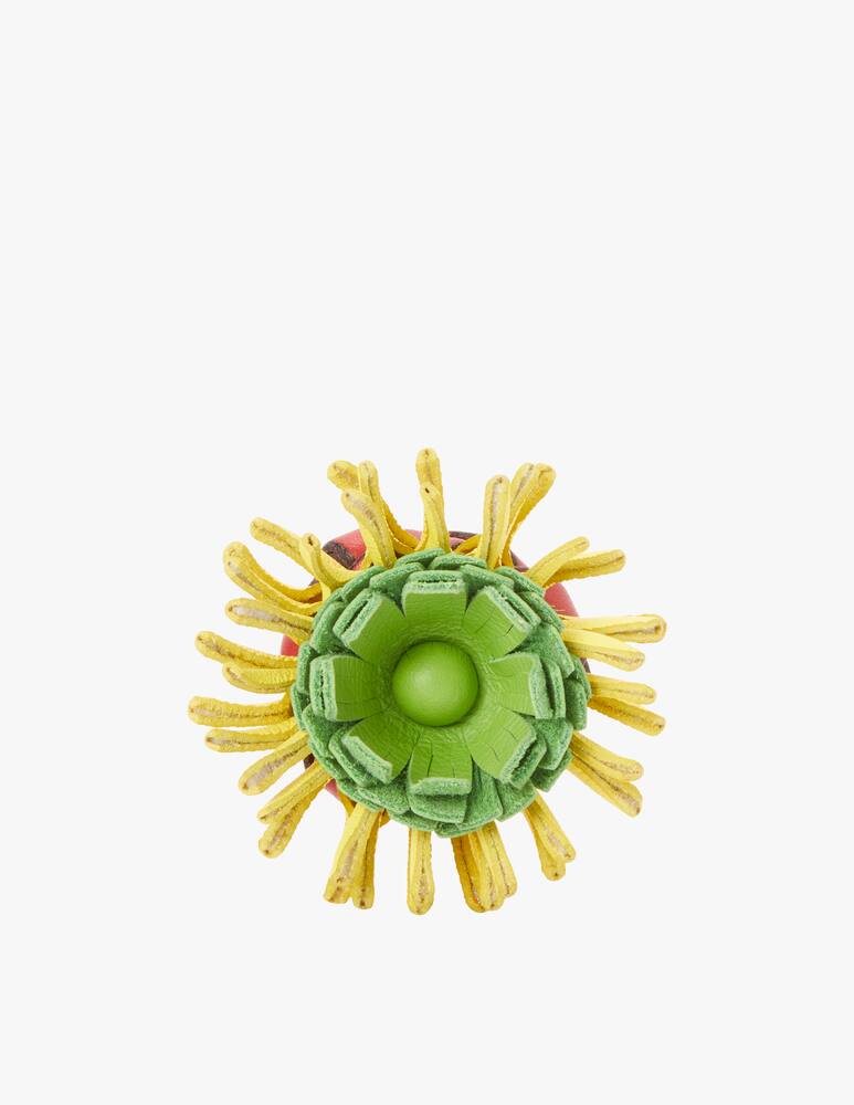 Shop LOEWE Cactus Stud flower in classic calfskin on Rinascente