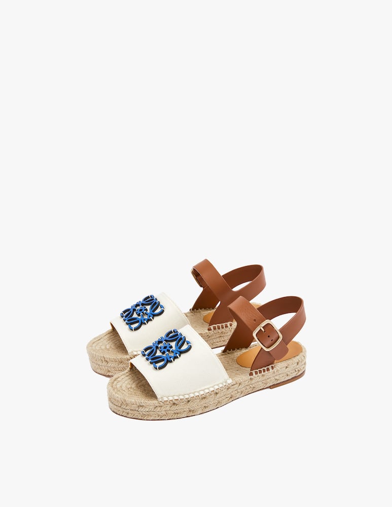 LOEWE Anagram espadrille in canvas and calfskin - picture 2 LOEWE Anagram espadrille in canvas and calfskin - picture 2