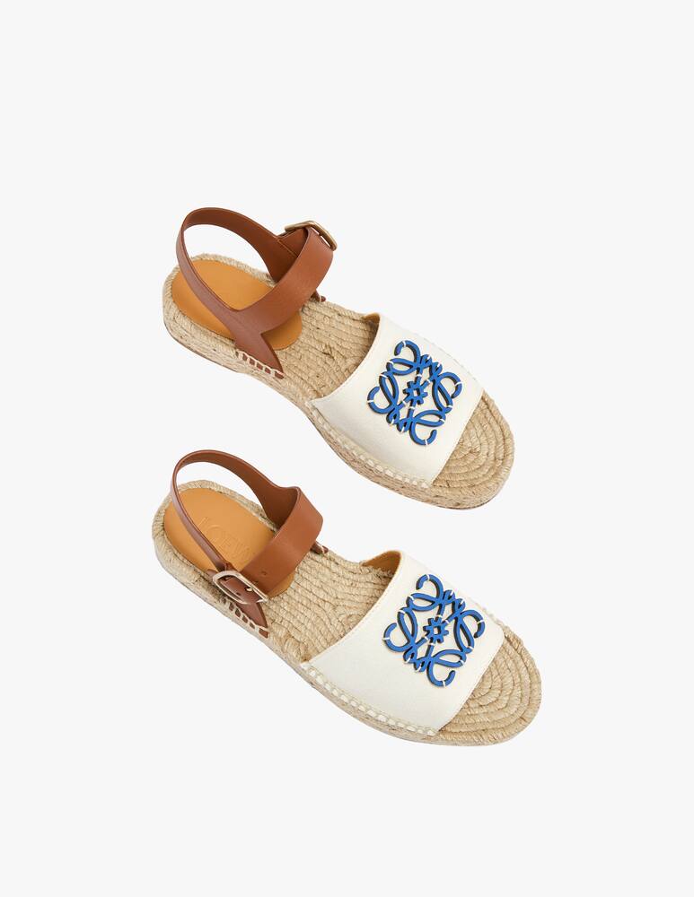 rinascente LOEWE Anagram espadrille in canvas and calfskin