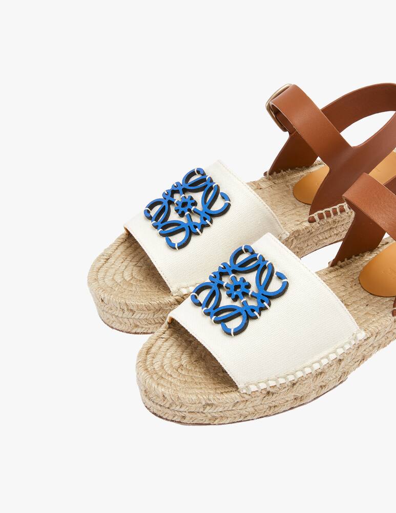 rinascente LOEWE Anagram espadrille in canvas and calfskin