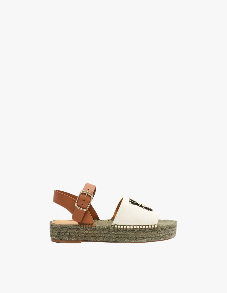 LOEWE Anagram espadrille in canvas and calfskin - picture 1 LOEWE Anagram espadrille in canvas and calfskin - picture 1