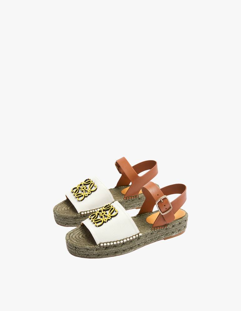 rinascente LOEWE Anagram espadrille in canvas and calfskin