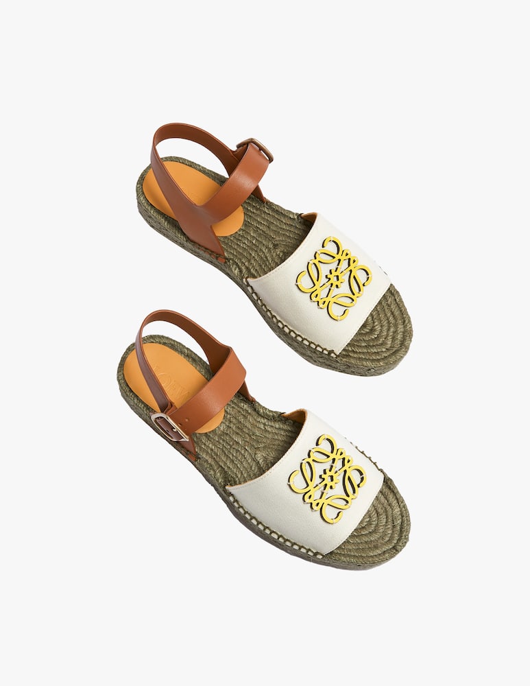 rinascente LOEWE Anagram espadrille in canvas and calfskin