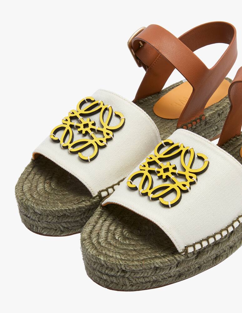 rinascente LOEWE Anagram espadrille in canvas and calfskin