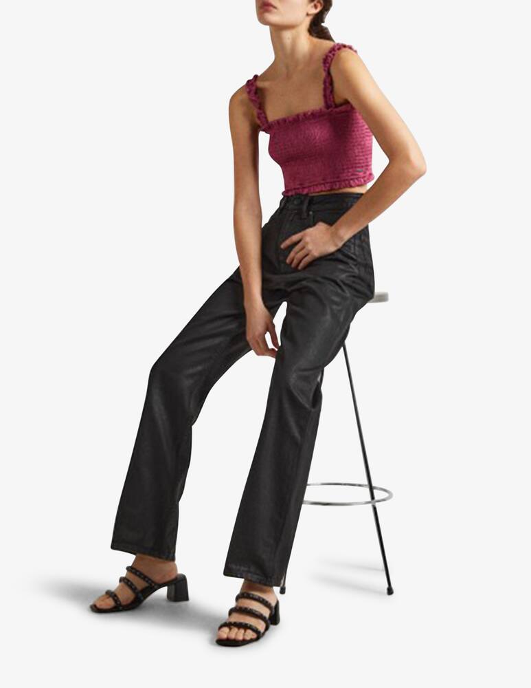 Pepe Jeans Top crop arricciato Divinity - immagine 1 Pepe Jeans Top crop arricciato Divinity - immagine 1