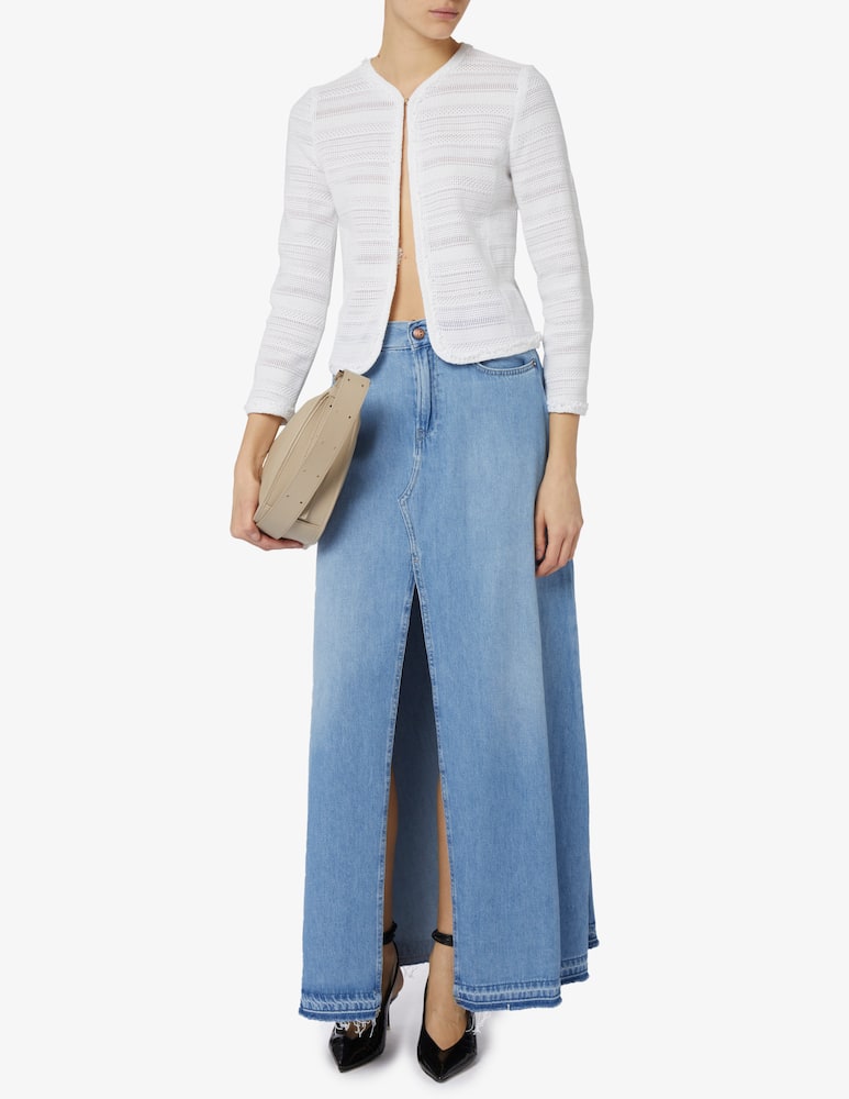 rinascente Pepe Jeans Maxi skirt high waist sky