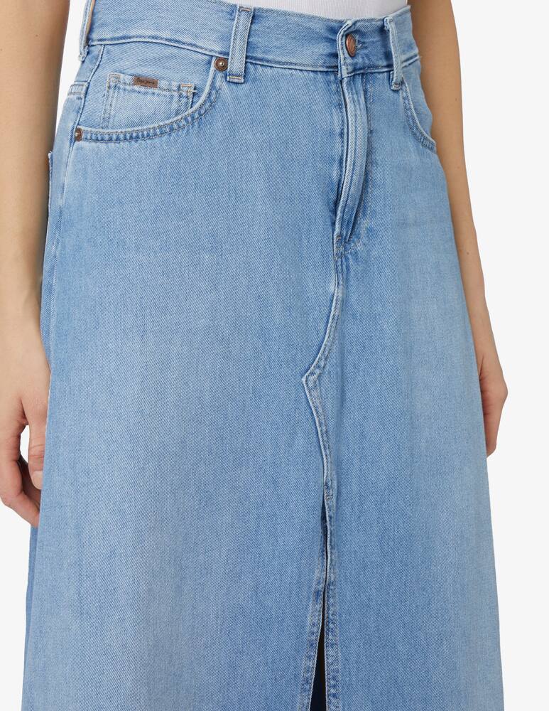 rinascente Pepe Jeans Maxi skirt high waist sky