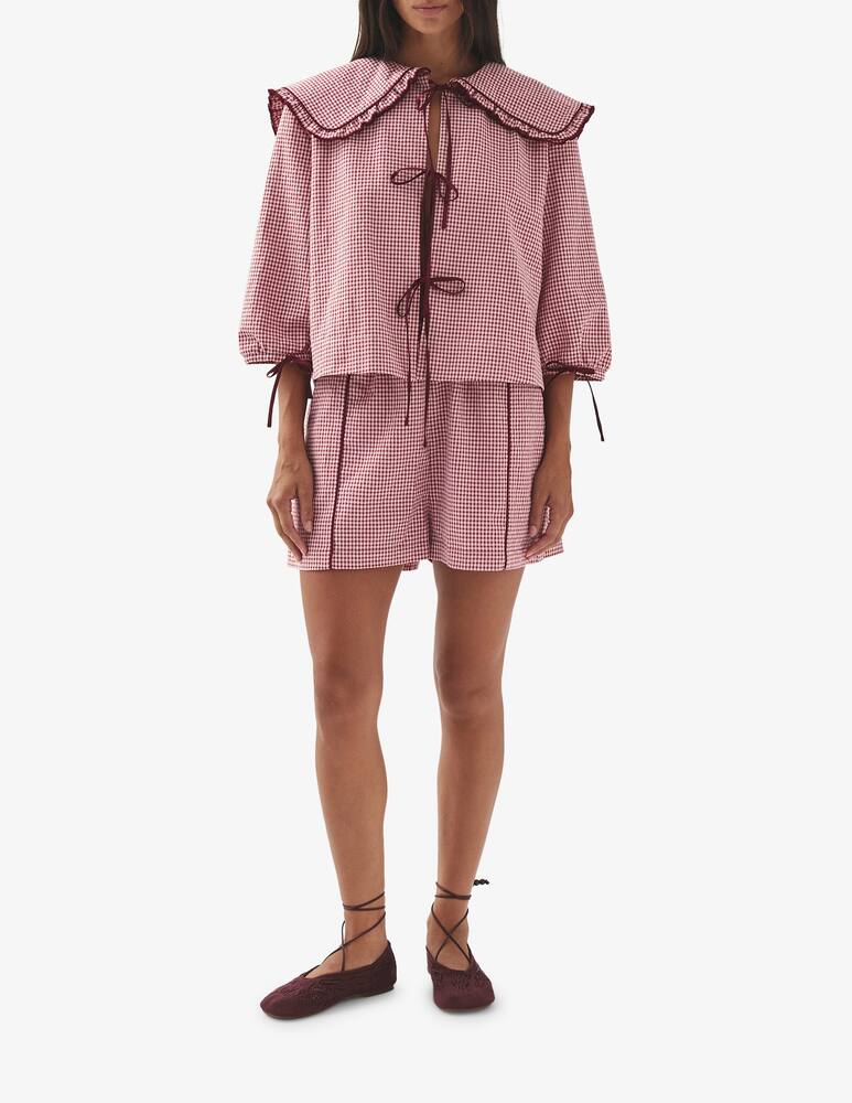 rinascente Alohas Saori check shorts