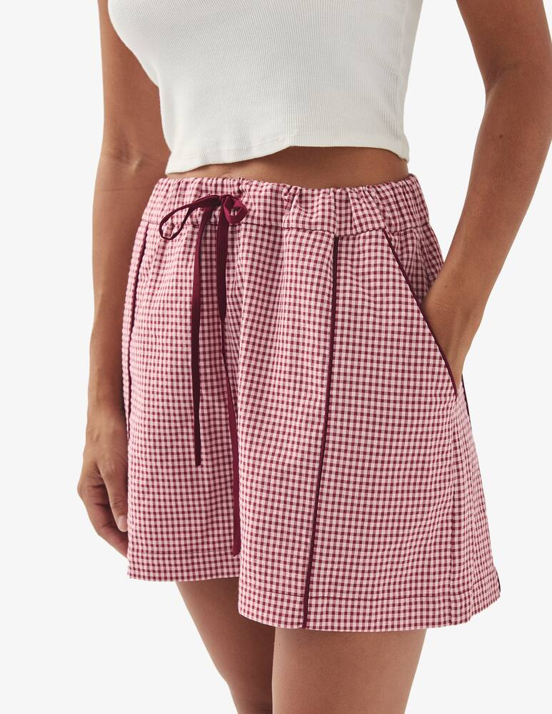 rinascente Alohas Saori check shorts