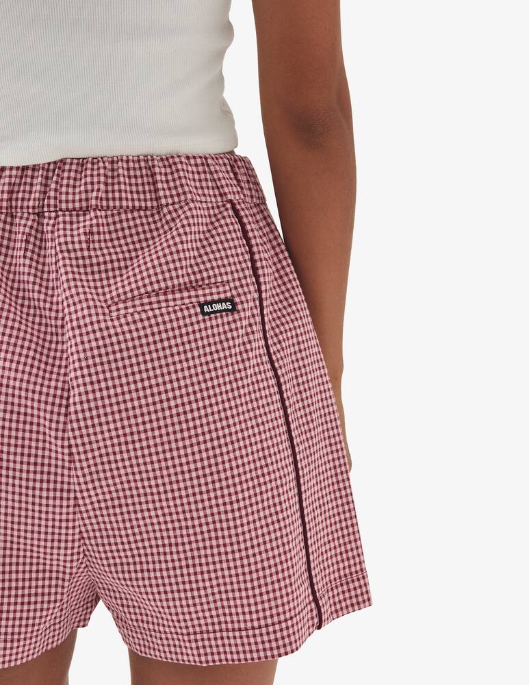 rinascente Alohas Saori check shorts