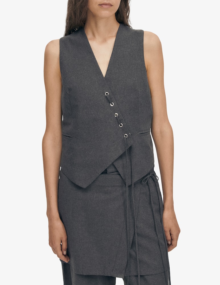 rinascente Alohas Asymmetrical denim vest