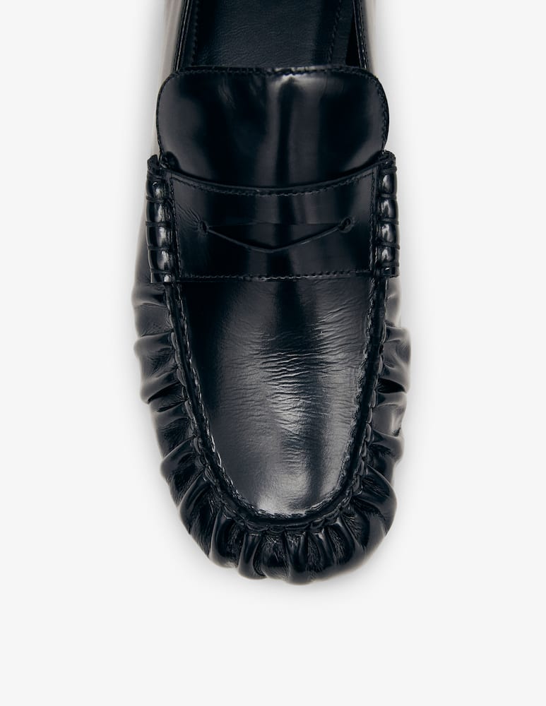 Alohas Aven Leather ruched loafers - picture 2