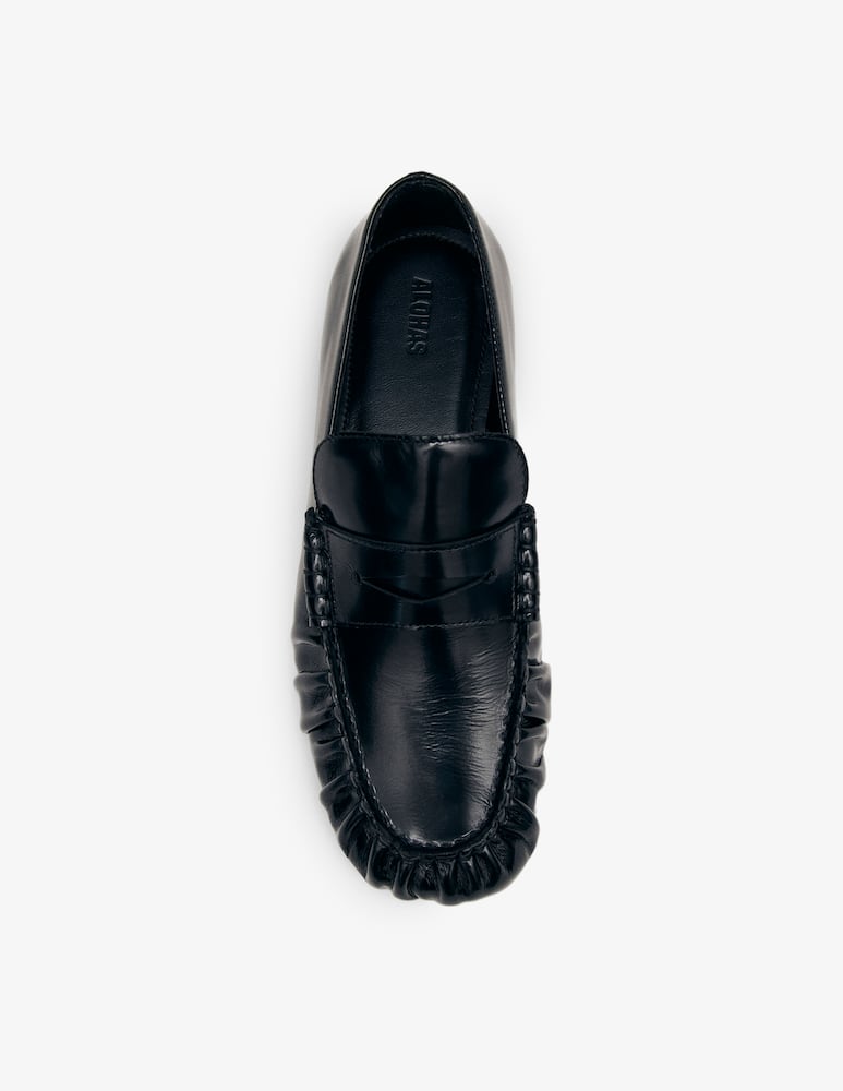 Alohas Aven Leather ruched loafers - picture 5