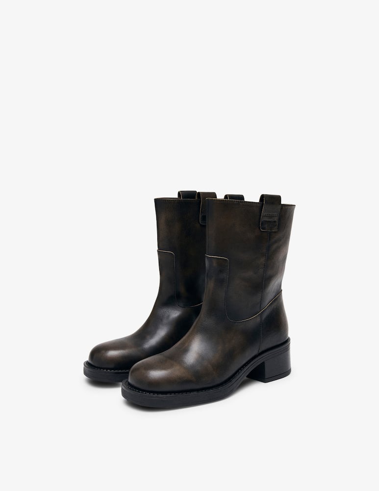 rinascente Alohas Rajan leather biker boots