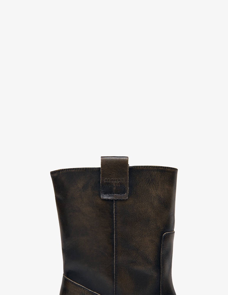 rinascente Alohas Rajan leather biker boots