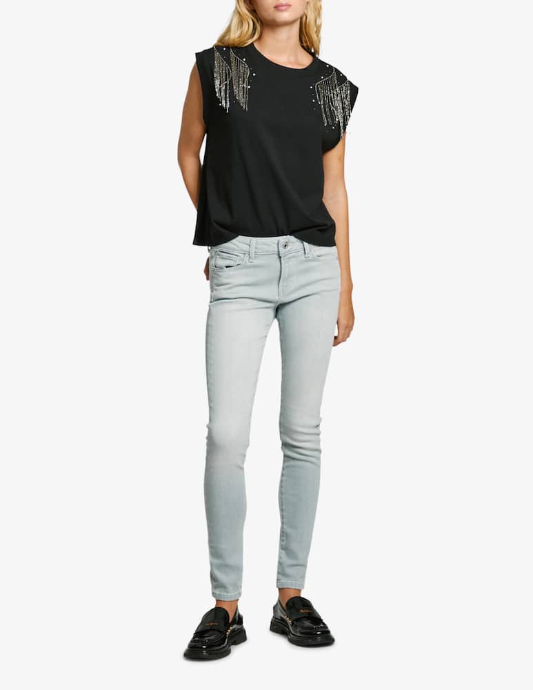 rinascente Pepe Jeans Lydia embellished tank top