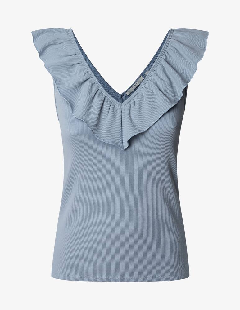 rinascente Pepe Jeans Millie ruffle v-neck top