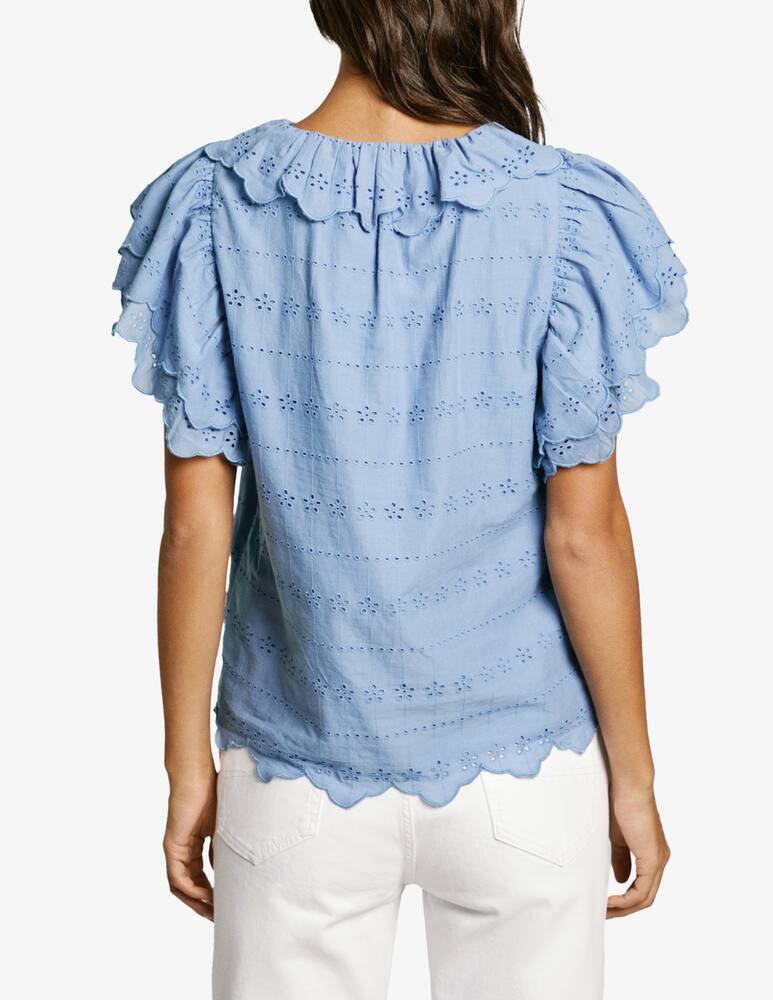 rinascente Pepe Jeans Eyelet ruffle blouse