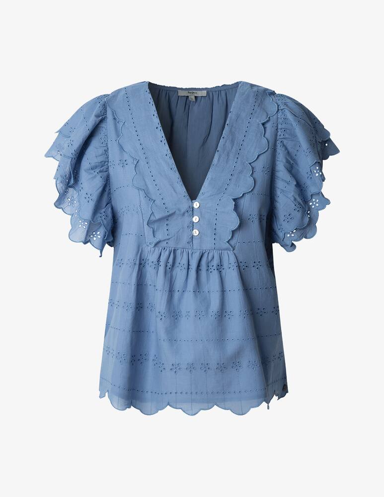 rinascente Pepe Jeans Eyelet ruffle blouse