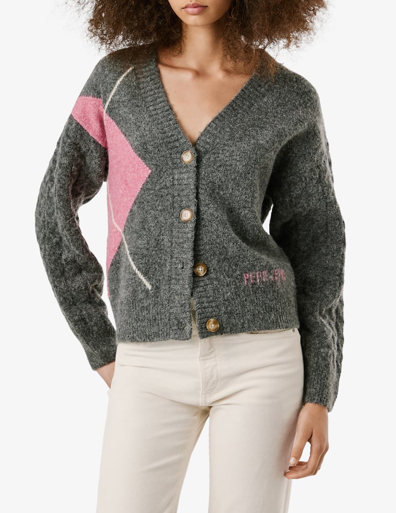 rinascente Pepe Jeans Cecily graphic cardigan