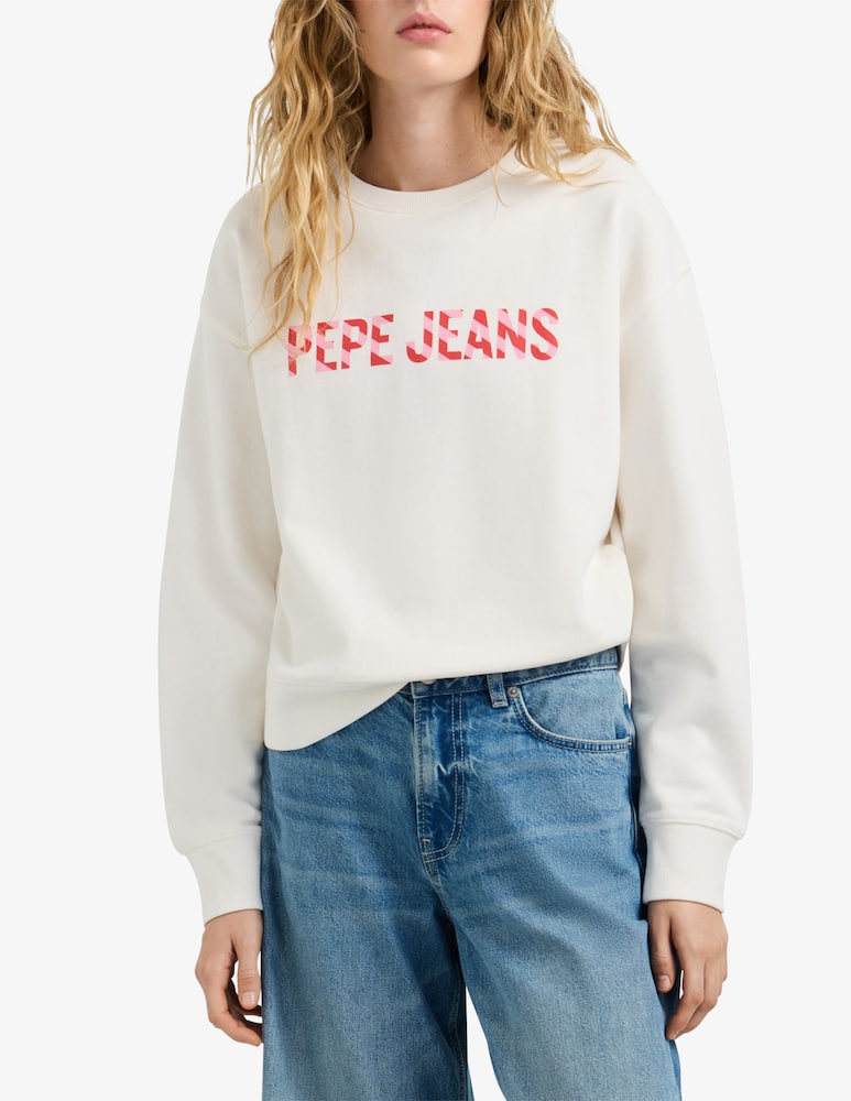 rinascente Pepe Jeans Felpa con logo Celeste
