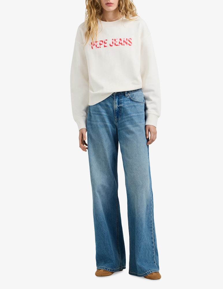 rinascente Pepe Jeans Felpa con logo Celeste
