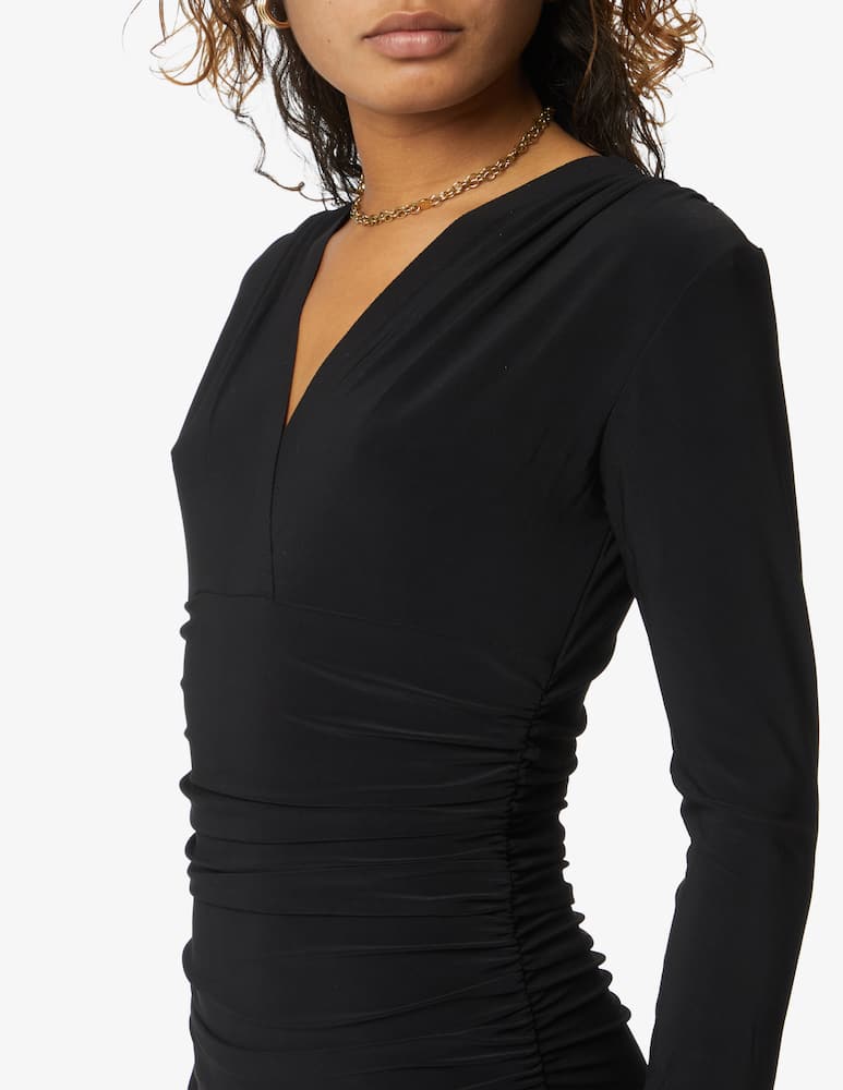 rinascente Norma Kamali Long sleeved v neck inner jumpsuit - Black