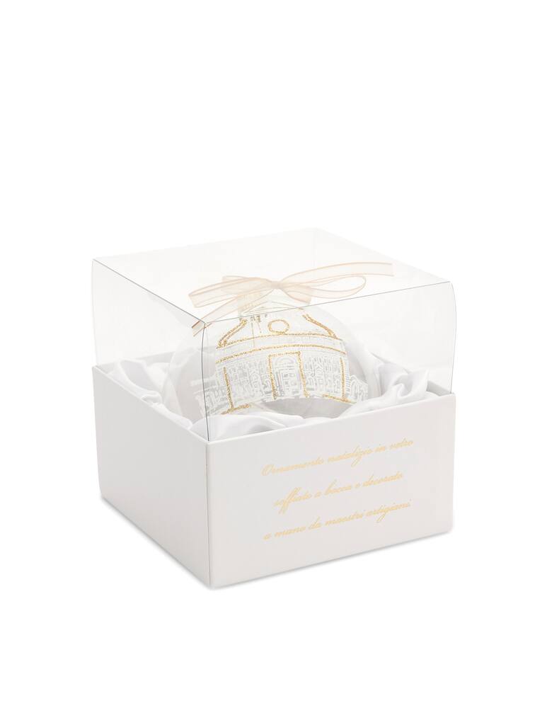 rinascente Ornex Sfera vetro soffiato a bocca e decorato a mano 10 cm