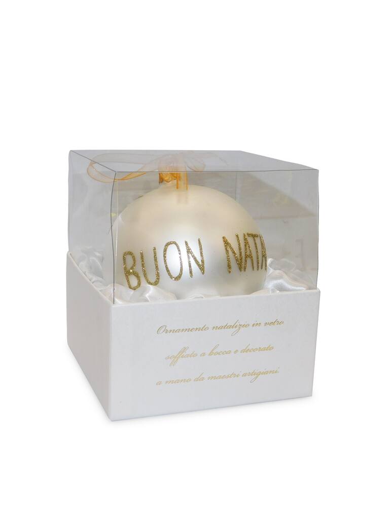 rinascente Ornex Pallina con foglie Buon Natale 10 cm