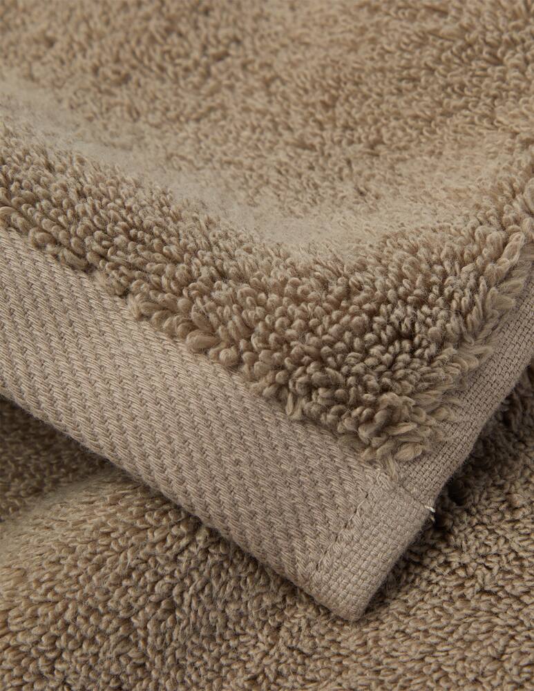 rinascente Hamam Shine Cotton & Silk Washcloth 30x40 - Brown