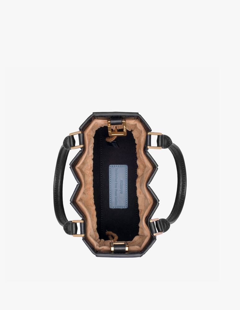 rinascente Mlouye Sera Tall mini leather crossbody bag - black