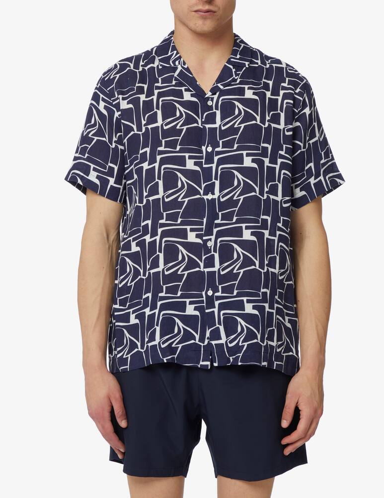 Bluemint Printed mars short sleeve linen shirt - picture 1 Bluemint Printed mars short sleeve linen shirt - picture 1