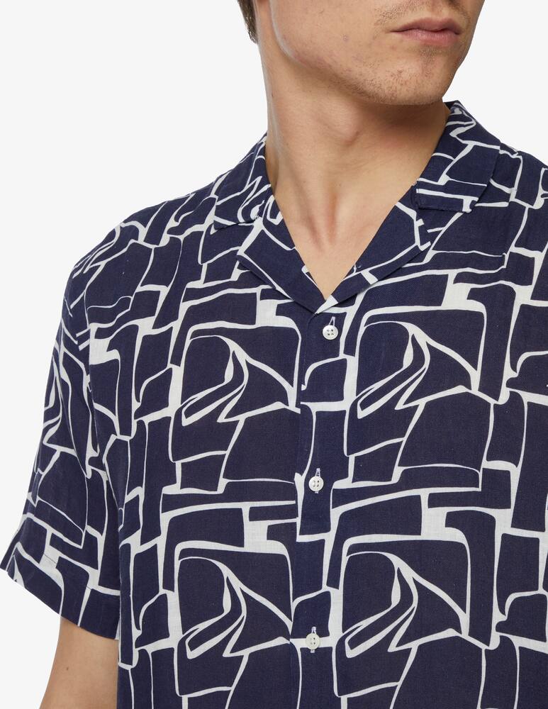 Bluemint Printed mars short sleeve linen shirt - picture 4 Bluemint Printed mars short sleeve linen shirt - picture 4