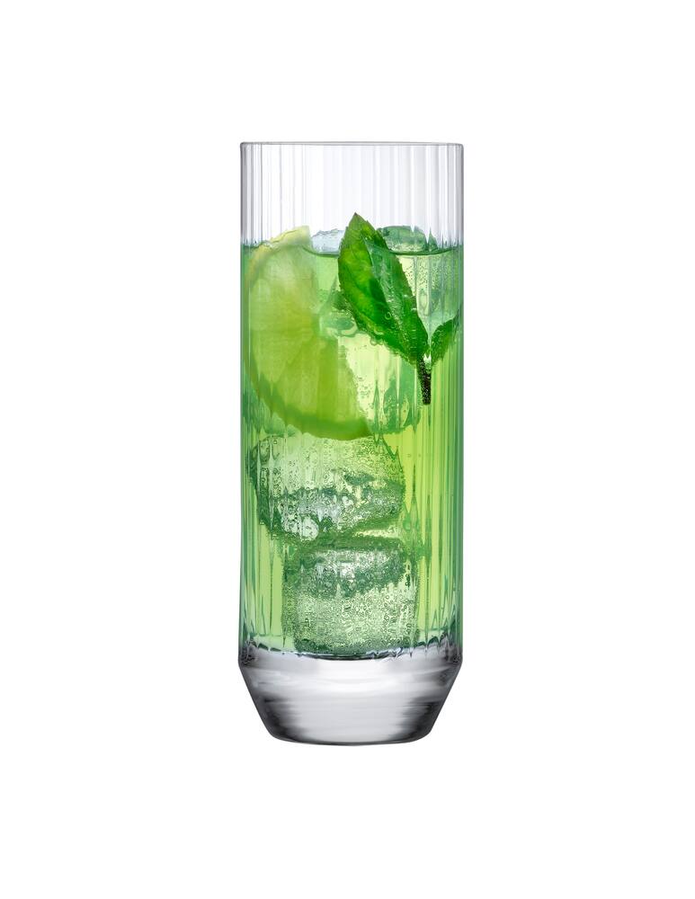 rinascente Nude Big Top bicchiere highball 340 cc set da 4 - Trasparente