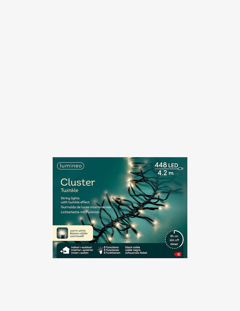 rinascente Kaemingk Lumineo Led Cluster 8 Funz.Effetto Twinkle Outdoor 420cm