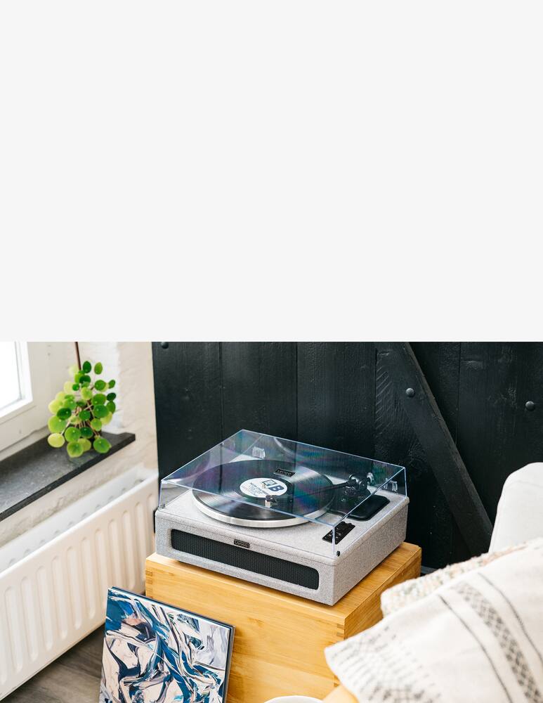 rinascente Lenco LS-440 Amplified Turntable With Integrated Speaker And Bluetooth - Grey