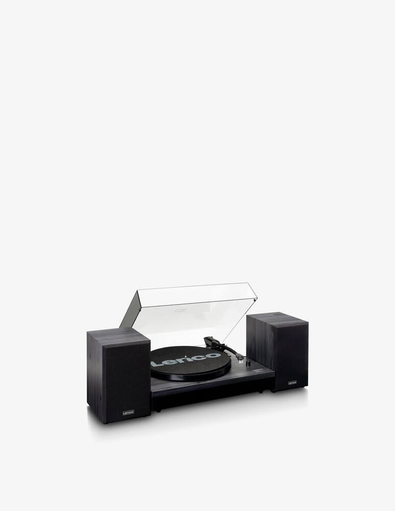 rinascente Lenco LS-301 Turntable With Bluetooth And Wooden Speaker - Black