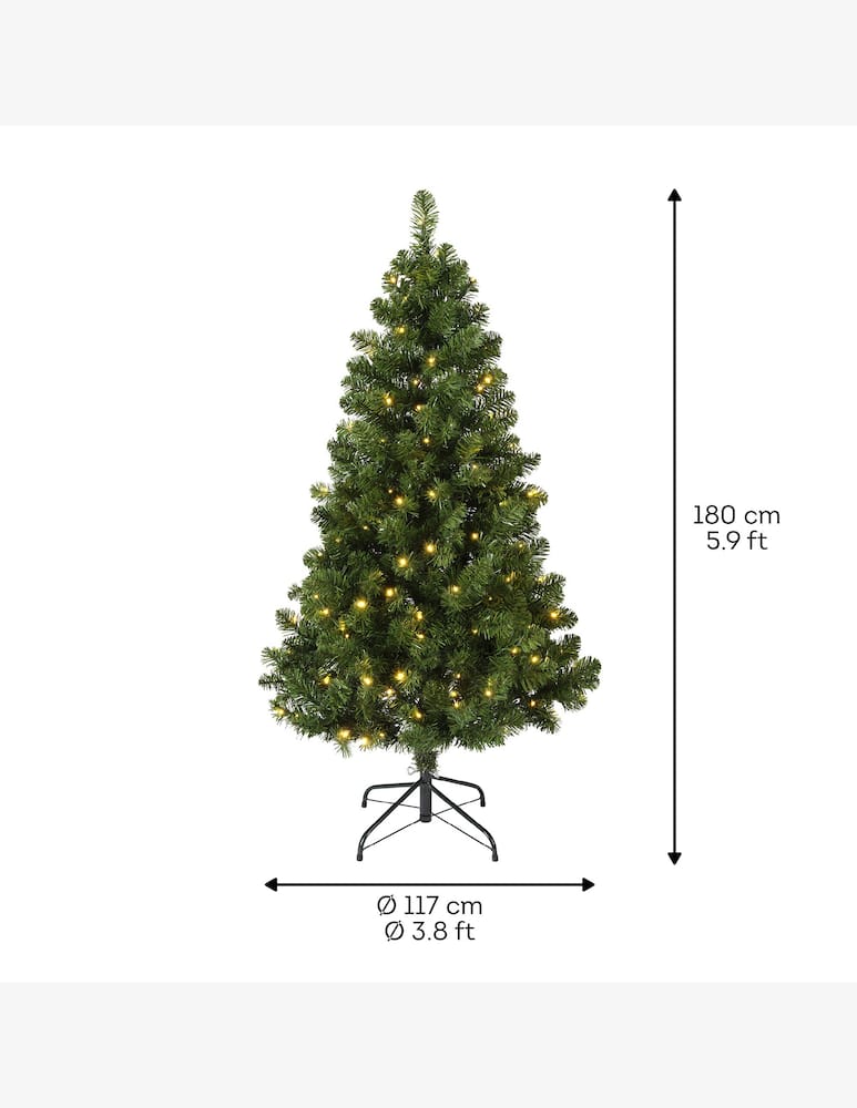 Kaemingk Albero di Natale Imperial LED indoor verde h.180 - immagine 5 Kaemingk Albero di Natale Imperial LED indoor verde h.180 - immagine 5