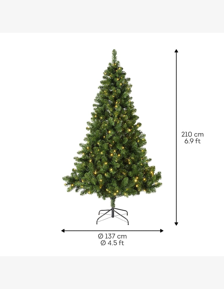 Kaemingk Albero di Natale Imperial LED indoor verde h.210 - immagine 5