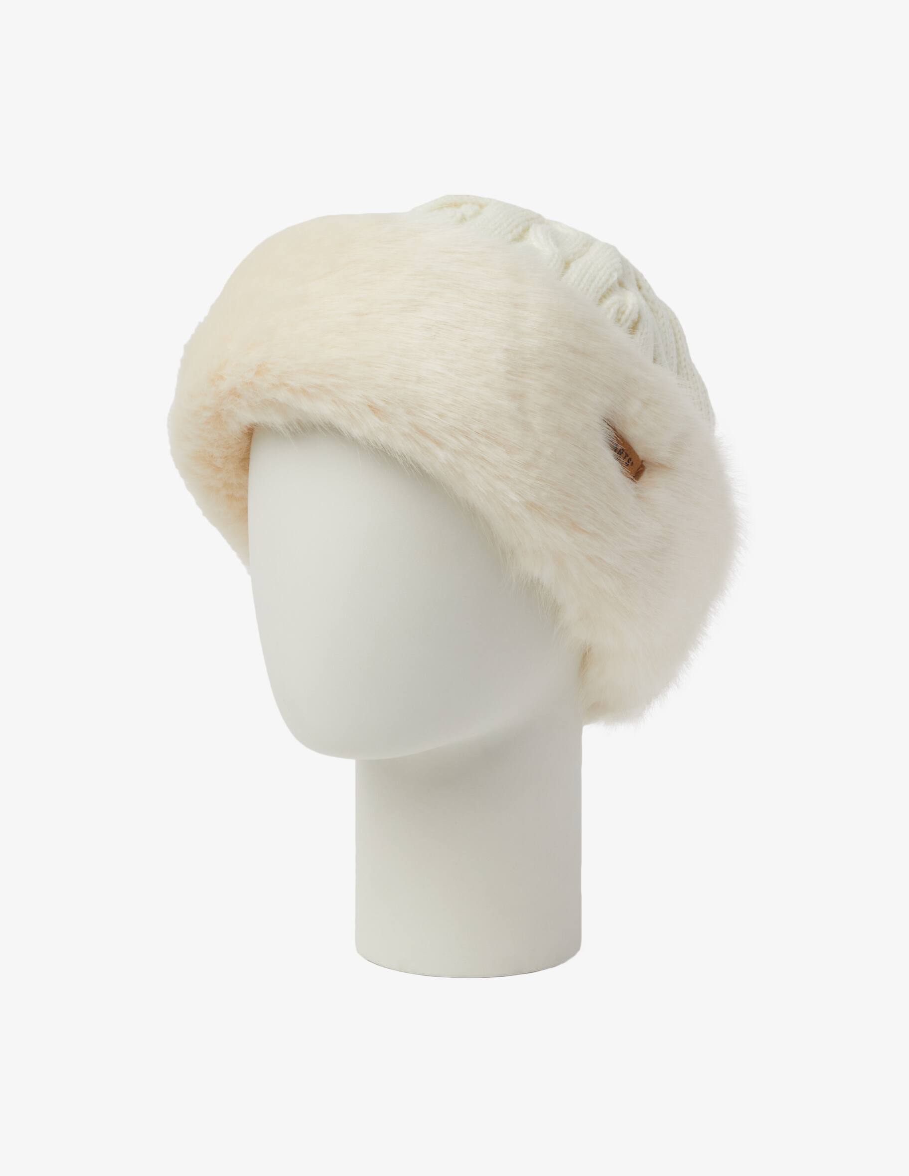 barts faux fur cable hat