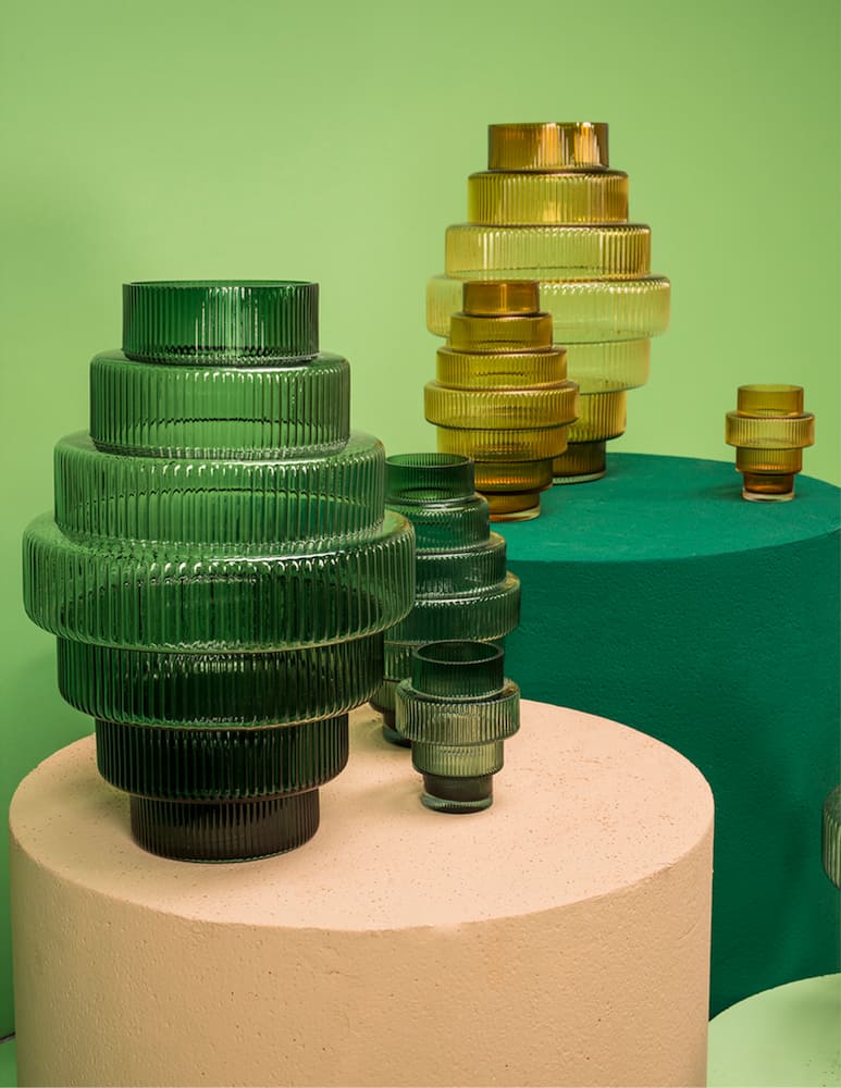 rinascente Pols Potten Vaso Steps large - Verde