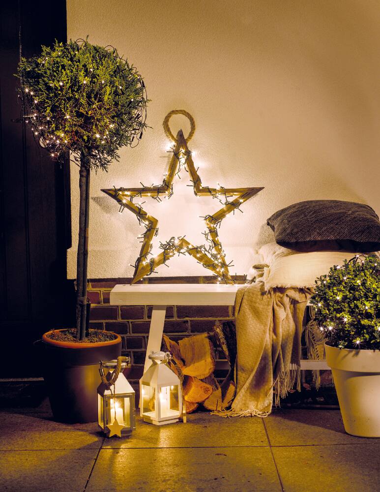 rinascente Kaemingk 8-Function Outdoor Led Lights Green/Warm White 750L