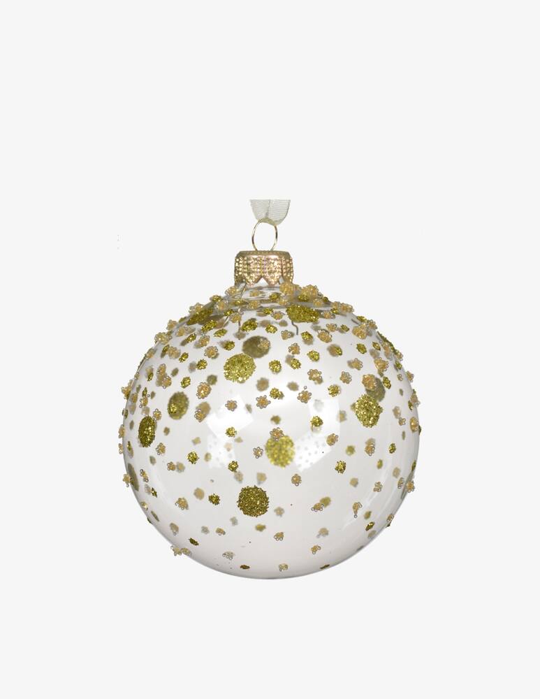 rinascente Kaemingk Gold polka dots glitter 8cm