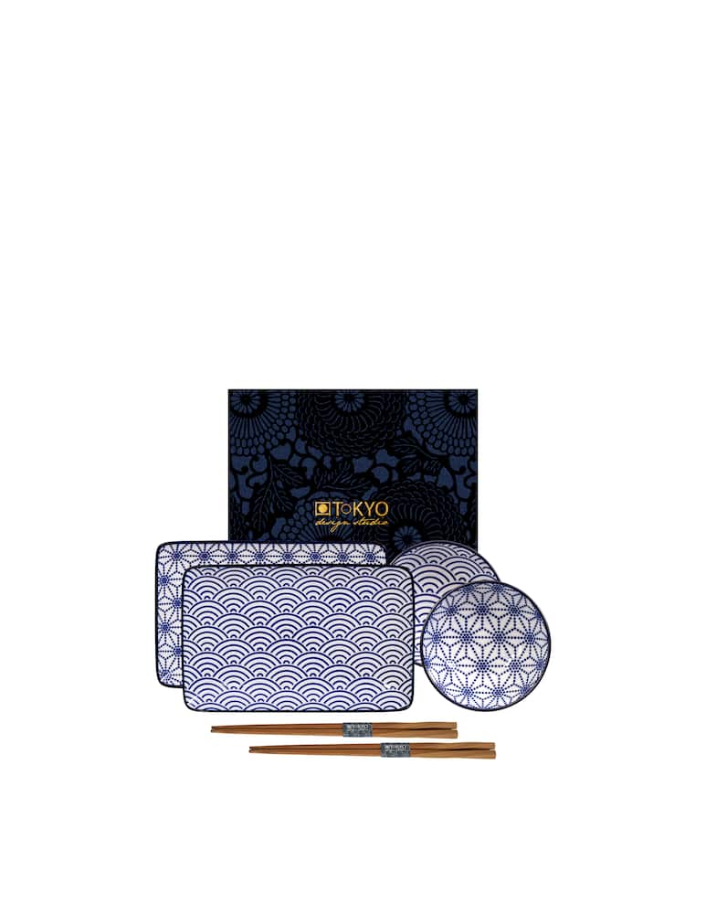 TOKYO design studio Sushi Plate Set x 4 21x13.5 & 9.5x3cm - picture 1 TOKYO design studio Sushi Plate Set x 4 21x13.5 & 9.5x3cm - picture 1
