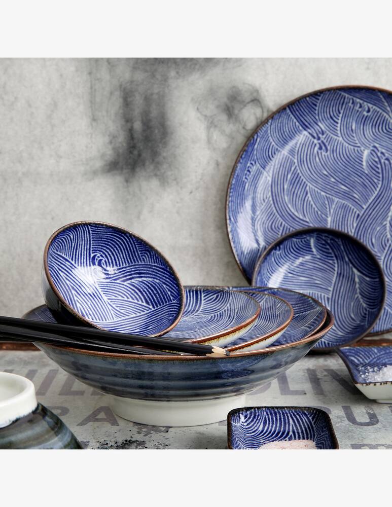 rinascente TOKYO design studio Seigaiha Blue Piatto 15.8X2.5Cm